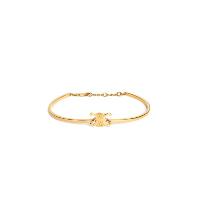 CELINE TRIOMPHE ARTICULATED BRACELET IN BRASS WITH GOLD FINISH 46Z676BRA.35OR